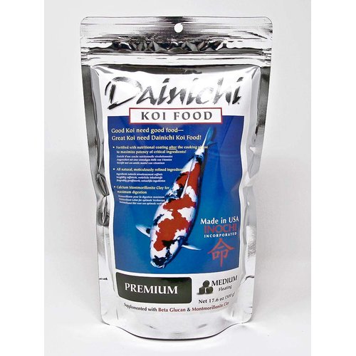 Dainichi Koi Food - Premium (1.1 Lbs), Medium (5.5 mm) Floating Pellet