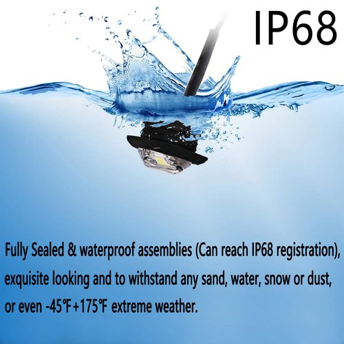 KEING 10 Pack Sealed Waterproof Mini Round 3/4 Inch White LED Marker lights Signal Light 12V for Trailer Truck Bus Pickup Van ATV RV Lorry Caravan, 5 Years Warranty