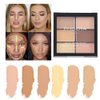 PHOERA Concealer Full Coverage,Face Contouring Color Correcting Concealer Palette.(03 Deep)