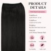 MAXITA Weft Hair Extensions Real Human Hair Remy Hair Natural Black Sew in Hair Extensions 16 Inch 100g Weft Real Human Hair Double Weft Soft Straight Human Hair Wefts
