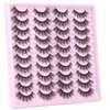 20 Pairs Lashes Wispy Faux Mink Lashes Fluffy 15mm Cat Eye False Eyelashes Natural Look 3D Volume C Curl Strip Lashes Pack by Kiromiro
