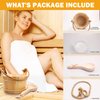KAKUNM Sauna Bucket and Ladle 5 Liter (1.3 Gallon), Sauna Bucket, Finnish Pine Wooden Spa Accessories with Handmade Sauna Water Bucket, Plastic Liner and Rope Handle