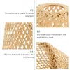 2pcs Rustic Woven Bamboo Lamp Shade Pendant Light Cover for Ceiling Lights Versatile Replacement Lampshade for Home Decor Softens Bright Light Easy to Install