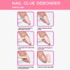 GLAMERMAID 2Pcs/Set Super Strong Nail Glue Remover for Press on Nails with Nail Glue Debonder Kit, Nail Glue with Brush for Nails Tip & Nail Glue Remover Glue off for Acrylic False Nails