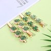 4Pcs St.Patricks Hair Clips Green Luck Clover Hairclips Glitter Green Clover Leaf Hairpins for Women Irish Holiday Hairpins