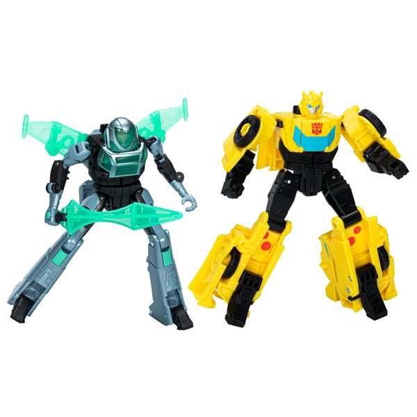 Transformers EarthSpark Cyber-Combiner Bumblebee and Mo Malto Robot Action Figures, Interactive Toys for Boys and Girls Ages 6 and Up
