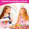 NIDOOT Pop Beads, Girls Jewelry Making Kit, Bracelet Making Kit for Girls, 550Pc+ Snap Beads for Kids, Girl Toys Age 4-5, 5 6 Year Old Girl Gift, Crafts for Kids Ages 3-12