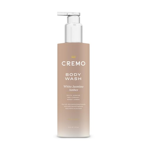 Cremo Skin Moisturizing White Jasmine Amber Women's Body Wash, Notes of White Jasmine, Red Currant, and Sweet Amber, 16 Fl Oz