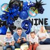 12pcs Video Game Themed Party Decorations, Number 9th Boys Birthday Party Supplies, Navy Blue Video Game Controller Mylar Foil Balloon, Video Game star Party Decoration Supplies