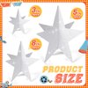 Sinload 45 Pcs Star Centerpieces for Movie Night Party Decorations 3D Movie Night Supplies Star Decorations in 3 Sizes 8" 5" 3" Red Carpet Film Show Theme Birthday Party Table Decor(Classic,Silver)