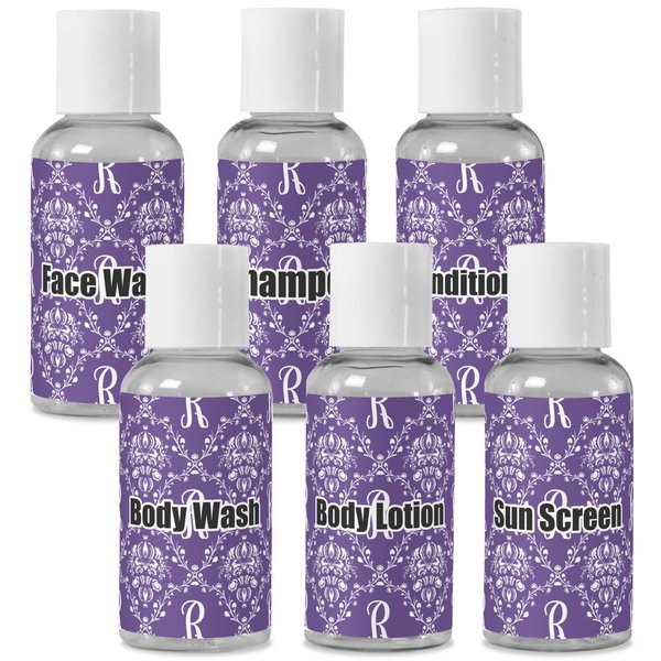 YouCustomizeIt Personalized Initial Damask Travel Bottles