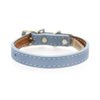 Luxury Italian Leather Tuscany Dog Collar - Light Blue - 10