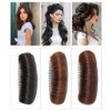 Womens Hair Bun Invisible False Hair Clip Hair Base Bump Fluffy Hair Pad Styling Insert Tool Increased Hair Pad Hair Accessories Styling Insert Tool (Black+Brown+Light Brown)