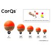 CorQs Strike Indicators, Neon, 1/2" FlyFishing Bobbers - Made in USA - EcoFriendly, Natural Cork Floats with Rubber O-Ring