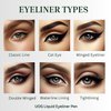 UOG Liquid Eyeliner and Eyebrow Liner. Waterproof, Semi-Permanent Smudge-Proof. Last Up To 7 Days. Glides On Smoothly, Allergy-Free, Flexible Precise Slender Tip, 5.0 mL/0.18 Fl oz