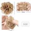 ASUITOFK Messy Bun Hair Piece Thick Updo Scrunchies Synthetic Hair Extensions Ponytail Hair Wig Hairpiece Dark Blonde