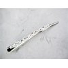Silver alligator hair claw clip with oval clear crystals (Length: 6)