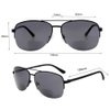 VITENZI Bifocal Sunglasses for Men and Women Square Aviator Reading Sun Tinted Glasses with Readers - Anzio in Black 1.50