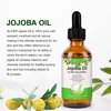 Jojoba Oil for Hair Growth, 100% Pure & Natural - Cold Pressed Unrefined Jojoba Essential Oil for Skin & Nails, Nourish the Scalp, Dry Skin Relief, Makeup Remover, Improve Blood Circulation-2.02fl.oz