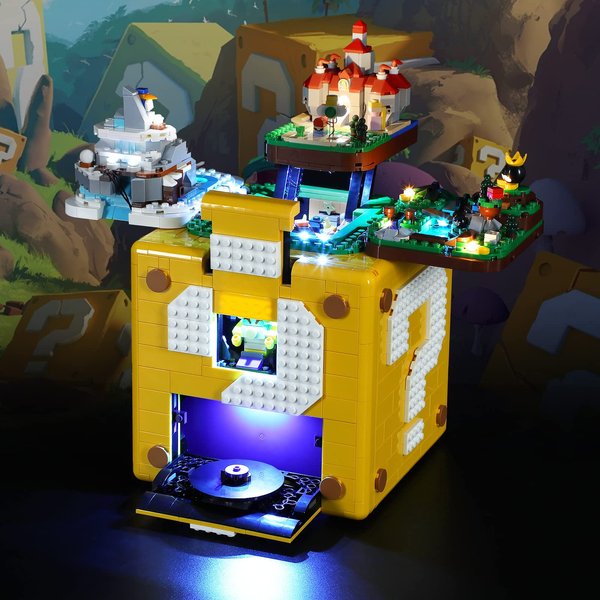 Vaodest LED Light for Lego 71395 Question Mark Model,Design and Configuration Compatible with Model 71395 (LED Light Only, Not Building Block Kit)