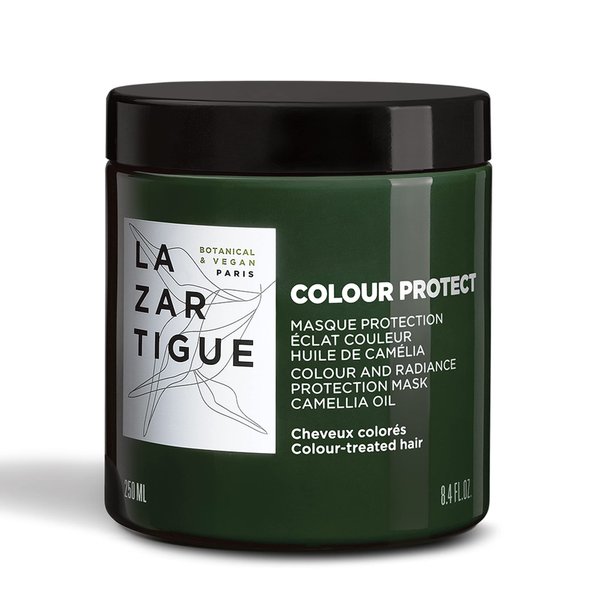 Lazartigue Colour Color & Radiance Protection Mask, Enriched with Camellia Oil, Nourishes Hair Fiber, Enhances & Leaves Hair Silky, Vegan, 8.4 Oz