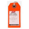 JAM PAPER Gift Tags with String - Small - 3 1/4 x 1 5/8 - Neon Red - 10/Pack