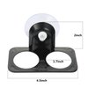 SLSON Gecko Feeder Ledge Acrylic Improved Suction Cup Reptile Feeder with 20 Pack 1 oz Plastic Bowls for Reptiles Food and Water Feeding,Black