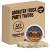 Monster Truck Party Favors for Kids 3-8 (10 Jars) Quartz Sand - Monster Truck Sand - Sensory Sand for Kids-Includes Customizable Printable Monster Truck Birthday Decorations-Creative Molding Sand