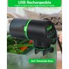 Petbank Automatic Fish Feeder for Aquarium - Auto Fish Food Dispenser Rechargeable for Fish Tank Vacation Fish Feeder Timer with USB Charger Cable (CY-019 Black)