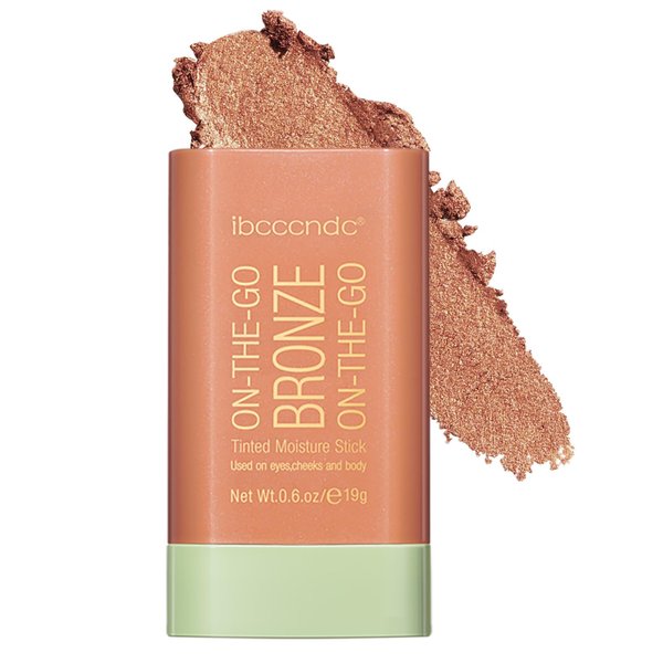 Paminify Cream Bronzer Stick,Contour Stick Facial Contouring Stick,Long Lasting Highlighter Waterproof Highlight Makeup,Buildable Shimmer Sparkle Face Bronzer Face Shaping,03 Rich Glow