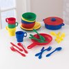 KidKraft 27-Piece Primary Colored Cookware Set, Plastic Dishes and Utensils for Play Kitchens, Gift for Ages 18 mo+