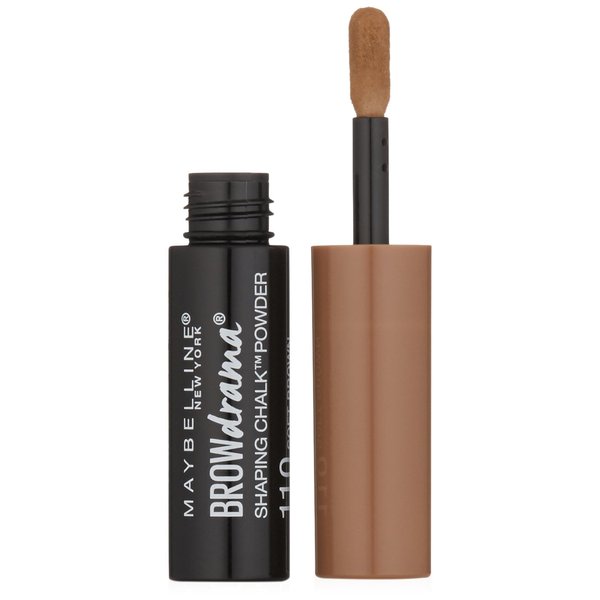 Maybelline New York Brow Drama Shaping Chalk Powder, Soft Brown, 0.035 fl. oz.