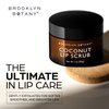 Brooklyn Botany Lip Scrub Exfoliator 1 oz – Lip Moisturizer for Dry Lips and Chapped Lips – Gentle Lip Exfoliator for Smooth and Brighter Lips – Coconut Flavor