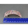 Pink Cream Black barrette plastic marbled rectangle hair clip accessory 3.75 inches long over the curve