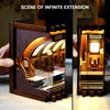 JOOHOUR Sherlock Holmes DIY 3D Puzzle Night Light, Baker Street Miniature Wooden Lamp, Model Building Kit with LED Light, Creative Craft Home Decor, Gift for Teens and Adults, Detective Station