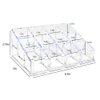 Isaac Jacobs Clear Acrylic 12 Compartment Nail Polish Holder, Organizer for Makeup, Essential Oils, Storage Solution, Rack Display (3 Rows (x4))
