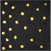 Black Gold Foil Splatter Dot Beverage Napkins (16 ct)