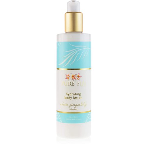 PURE FIJI Body Lotion Hydrating - Moisturizing Lotion for Dry Skin with Coconut Milk and Vitamin E, Organic Body Lotion For Women and Men, White Gingerlily Scent, 12 oz