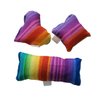 Rainbow Catnip Pillow Toy Kicker. Made with Organic Catnip (3 Pack (1 each shape))