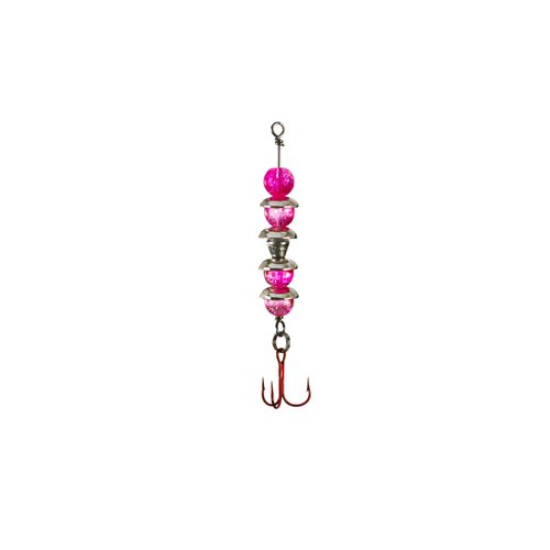 Lindy Wally Talker Ice Fishing Lure for Walleye, Pink, 1/8 oz