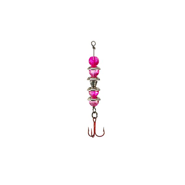 Lindy Wally Talker Ice Fishing Lure for Walleye, Pink, 1/8 oz