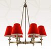 Royal Designs CS-1002-5RED Clip On Empire Chandelier Lamp Shade, 3" x 5" x 4.5", Red