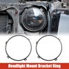 X AUTOHAUX 1 Pair 7 Inch Round Headlight Mounting Bracket Ring Headlamp Bracket Bezels Cover Retaining Replacement for Jeep TJ Wrangler 1997-2006