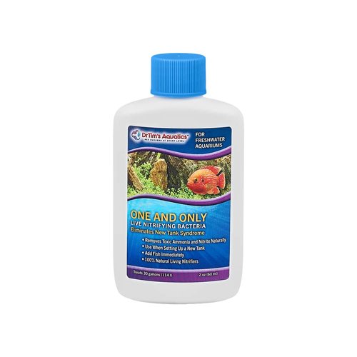 Dr.Tim’s Aquatics Freshwater One & Only Nitrifying Bacteria – For New Fish Tanks, Aquariums, Water Filtering, Disease Treatment – Eco-Friendly Fish Tank Cleaner – Removes Toxins – Treats 30 Gallons