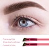 Monirsen 2Pcs Anjoize Eyebrow Pen, Home Eyebrow Care Kit 4D Laminated, Anjoize Eyebrow Brush, 4D Hair Stroke Brow Stamp Brush, EELHOE Eyebrow Brush, Multi Function Ultra-thin Makeup Brush