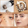 FV 2PCS Cool Toned Contour & Liquid Highlighter Stick, Blendable & Natural Finish Cream Contour Makeup Set, Long Lasting Face Illuminator & Shaping Stick, Cruelty-free & Vegan, 02&04