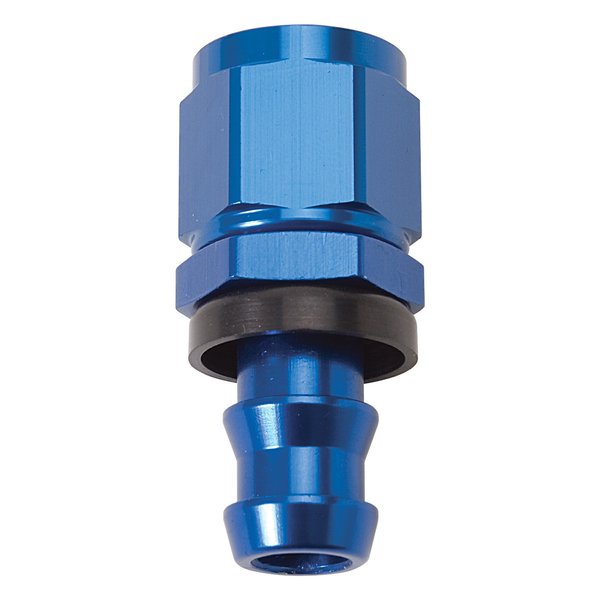 Russell 624010 Twist-Lok Red/Blue Anodized Aluminum -6AN Straight Hose End