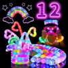 AIRNEY 12 PCS Light Up Glow Sticks - LED Pop Tubes, Glow Tubes Glow in The Dark Party Supplies, Sensory Toys Birthday Glow Party Favors for Kids, Light Up Toys Goodie Bag Stuffers Gifts