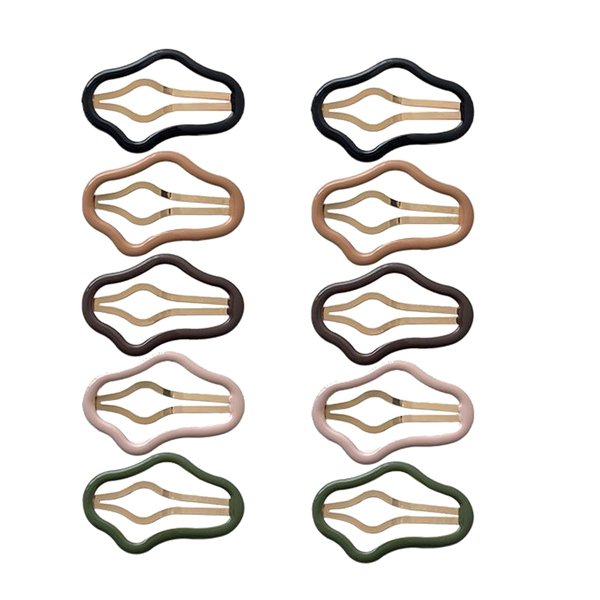 10Pcs Cloud Shaped Snap Hair Clip No Slip Hair Barrettes Metal Snap Clips Big Hair Grip Barrettes Snap Hair Barrettes Hair Accessories for Women Girls Hair Accessories, 5 Color