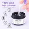 SAVILAND 30G Solid Nail Glue Gel: 2PCS Gel Nail Glue for Acrylic Nails Strong Adhesive Solid Rhinestone Glue for Fake Nail Tips Women Home Salon DIY U V/LED Lamp Cured
